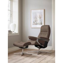Stressless® Relaxsessel Sunrise, mit Cross Base, Größe S, M & L, Holzakzent Schwarz