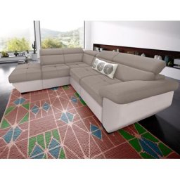 COTTA Polstergarnitur, (Set), Set: bestehend aus Ecksofa und Hocker, inklusive Kopfteilverstellung