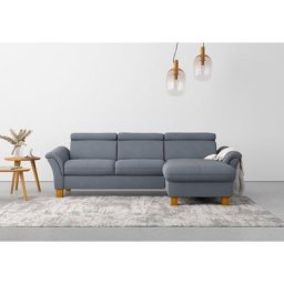 Home affaire Ecksofa, wahlweise mit Bett mit klappbaren Rollen, Kasten und Kopfverstellung