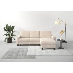 Home affaire Ecksofa Summer, mit Recamiere, mit oder ohne Bettfunktion und Bettkasten, Cord-Bezug