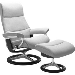 Stressless® Relaxsessel View (Set, Relaxsessel mit Hocker), mit Signature Base, Größe S,Gestell Schwarz