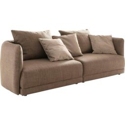 designwerk Big-Sofa New York, Breite 253 cm, mit schmaler Arm- und Rückenlehne