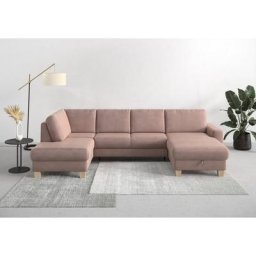 Home affaire Wohnlandschaft Summer, mit oder ohne Bettfunktion und Bettkasten, Cord-Bezug