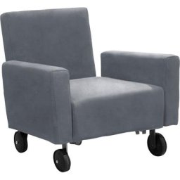 Egoitaliano Sessel QQ, zum Hocker zusammenklappbar, inkl. Rollen