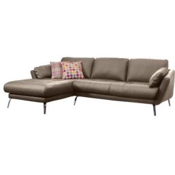 W.SCHILLIG Ecksofa softy, mit dekorativer Heftung im Sitz, Füße Chrom glänzend