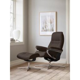 Stressless® Relaxsessel Sunrise, mit Cross Base, Größe S, M & L, Holzakzent Schwarz