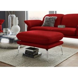 W.SCHILLIG Hocker sherry, German Design Award 2018, Metallfüße in Chrom glänzend, Breite 82 cm