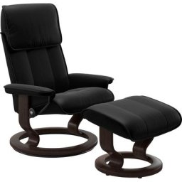 Stressless® Relaxsessel Admiral (Set, Relaxsessel inkl. Hocker), mit Classic Base, Größe M & L, Gestell Wenge