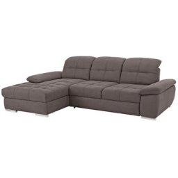 Home affaire Ecksofa Lotus, mit Recamierenabschluss, Sitztiefenverstellung, in 3 Bezugsarten