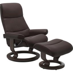 Stressless® Relaxsessel View (Set, Relaxsessel mit Hocker), mit Classic Base, Größe S,Gestell Wenge