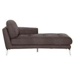 W.SCHILLIG Chaiselongue softy, mit dekorativer Heftung im Sitz, Füße Chrom glänzend