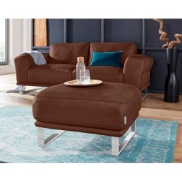 W.SCHILLIG Hocker montanaa, mit Metallkufen in Chrom glänzend, Breite 71 cm