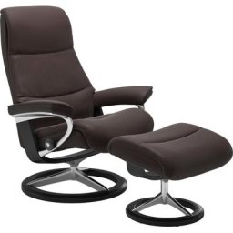 Stressless® Relaxsessel View (Set, Relaxsessel mit Hocker), mit Signature Base, Größe S,Gestell Schwarz