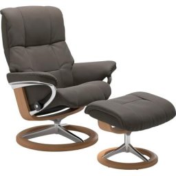 Stressless® Relaxsessel Mayfair (Set, Relaxsessel mit Hocker), mit Hocker, mit Signature Base, Größe S, M & L, Gestell Eiche