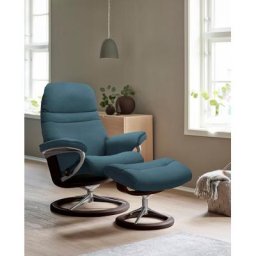 Stressless® Relaxsessel Sunrise (Set, Relaxsessel mit Hocker), mit Signature Base, Größe L, Gestell Braun