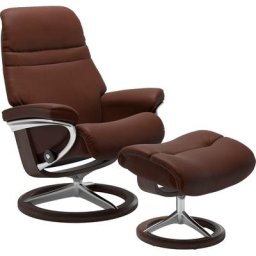 Stressless® Relaxsessel Sunrise (Set, Relaxsessel mit Hocker), mit Signature Base, Größe M, Gestell Wenge