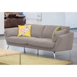 W.SCHILLIG 2-Sitzer softy, mit dekorativer Heftung im Sitz, Füße Chrom glänzend