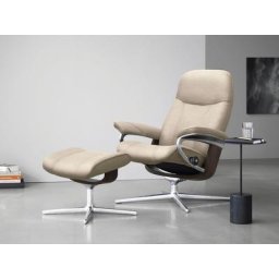 Stressless® Relaxsessel Consul (Set, Relaxsessel mit Hocker), mit Hocker, mit Cross Base, Größe S, M & L, Holzakzent Wenge