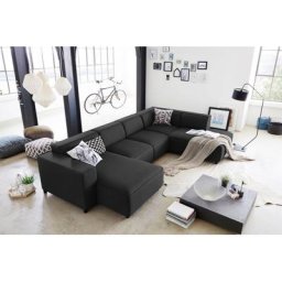 ATLANTIC home collection Wohnlandschaft Bulky, in U-Form mit besonders viel Platz