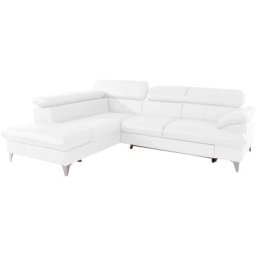 COTTA Polstergarnitur Caluso, Set: bestehend aus Ecksofa, Hocker, Ecksofa inkl. Kopfteilverstellung