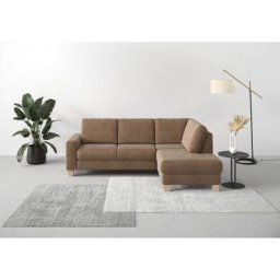 Home affaire Ecksofa Summer, mit Ottomane, wahlweise mit Bettfunktion und Bettkasten, Cord-Bezug