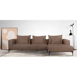 Guido Maria Kretschmer Home&Living Ecksofa BENTE, wahlweise Recamiere links oder rechts, mit schwarzen Metallfüßen