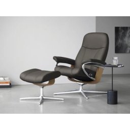 Stressless® Fußhocker Consul, mit Cross Base, Größe S, M & L, Holzakzent Eiche