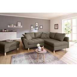 Home affaire Ecksofa Rice, incl. Hocker, mit Federkern