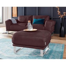 W.SCHILLIG Hocker montanaa, mit Metallkufen in Chrom glänzend, Breite 71 cm