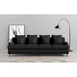 Guido Maria Kretschmer Home&Living Big-Sofa NORIN, 2 Teile, zwei Fußarten: vorne - Rollen, hinten - Holzfüße
