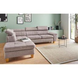 exxpo - sofa fashion Ecksofa, inklusive Kopfteilverstellung, wahlweise Bettfunktion und Bettkasten