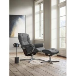 Stressless® Relaxsessel Mayfair (Set, Relaxsessel mit Hocker), mit Hocker, mit Cross Base, Größe S, M & L, Holzakzent Wenge