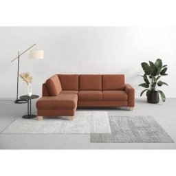 Home affaire Ecksofa Summer, mit Ottomane, wahlweise mit Bettfunktion und Bettkasten, Cord-Bezug