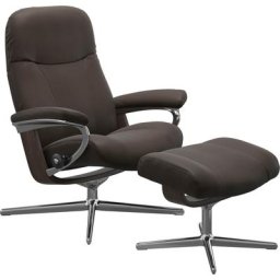 Stressless® Relaxsessel Garda, mit Cross Base, Größe M & L, Holzakzent Wenge