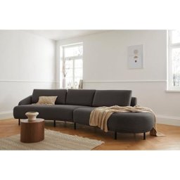 andas Ecksofa Bendik, Füße aus schwarzem Metall, Design by Morten Georgsen