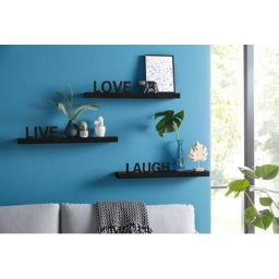 my home Deko-Wandregal Live - Love - Laugh, Set 3-tlg., Dekoregal, Wanddeko, mit Schriftzug