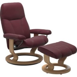 Stressless® Relaxsessel Consul (Set, Relaxsessel mit Hocker), mit Hocker, mit Classic Base, Größe L, Gestell Eiche