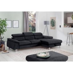 COTTA Polstergarnitur Komaris, (Set), Set: bestehend aus Ecksofa und Hocker, Kopfteilverstellung