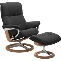 Stressless® Relaxsessel Mayfair (Set, Relaxsessel mit Hocker), mit Hocker, mit Signature Base, Größe S, M & L, Gestell Eiche