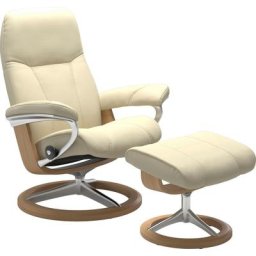 Stressless® Relaxsessel Consul (Set, Relaxsessel mit Hocker), mit Hocker, mit Signature Base, Größe S, Gestell Eiche