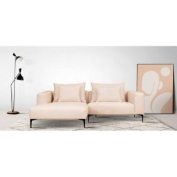 Guido Maria Kretschmer Home&Living Ecksofa BENTE, wahlweise Recamiere links oder rechts, mit schwarzen Metallfüßen