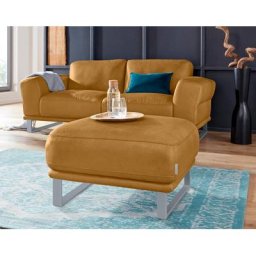 W.SCHILLIG Hocker montanaa, mit Metallkufen in Silber matt, Breite 71 cm