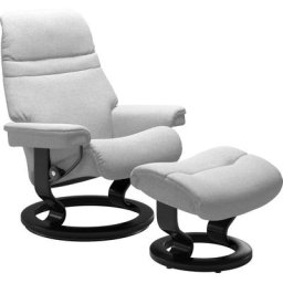 Stressless® Relaxsessel Sunrise (Set, Relaxsessel mit Hocker), mit Classic Base, Größe S, Gestell Schwarz