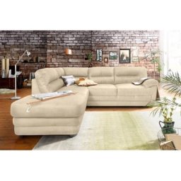 COTTA Polstergarnitur, (Set), bestehend aus Ecksofa & Hocker, optional mit Bettfunktion und -kasten