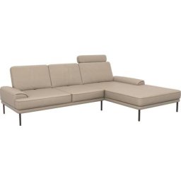 GALLERY M branded by Musterring Ecksofa Viola, mit Sitztiefenverstellung, mit Metallfüßen, inklusive Kopfstütze