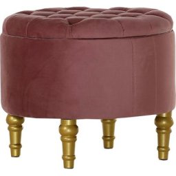 Leonique Hocker Gent, aus Samtvelours, mit gedrechselten Standfüßen in gold, mit Staufach