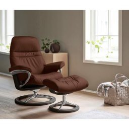Stressless® Relaxsessel Sunrise (Set, Relaxsessel mit Hocker), mit Signature Base, Größe L, Gestell Wenge