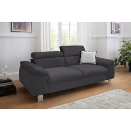 COTTA Polstergarnitur Komaris, (Set), Set: bestehend aus 3-Sitzer und Hocker, inklusive Kopfteilverstellung