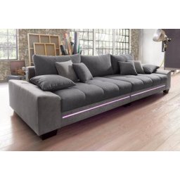 Nova Via Big-Sofa Nikita, wahlweise mit Kaltschaum (140kg Belastung/Sitz) und Bluetooth-Sound