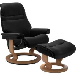 Stressless® Relaxsessel Sunrise (Set, Relaxsessel mit Hocker), mit Classic Base, Größe M, Gestell Eiche